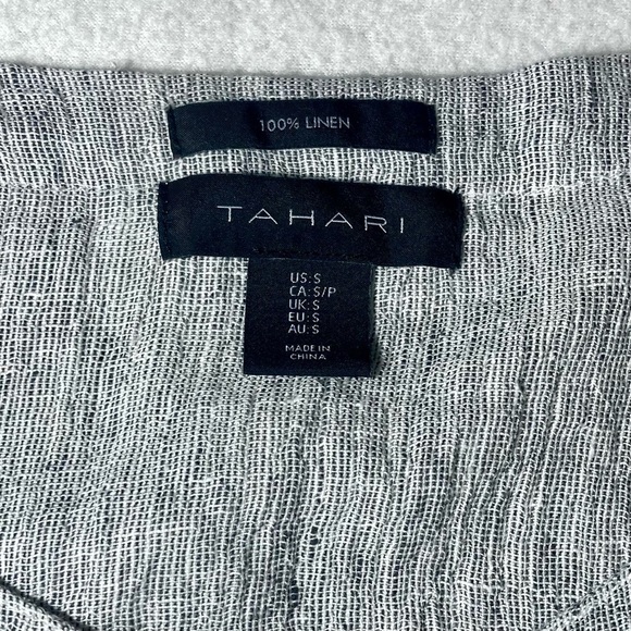 100% Linen Smock Lagenlook Tunic Top Batwing Sleeves Button Front Detail Size Sm - Picture 6 of 8